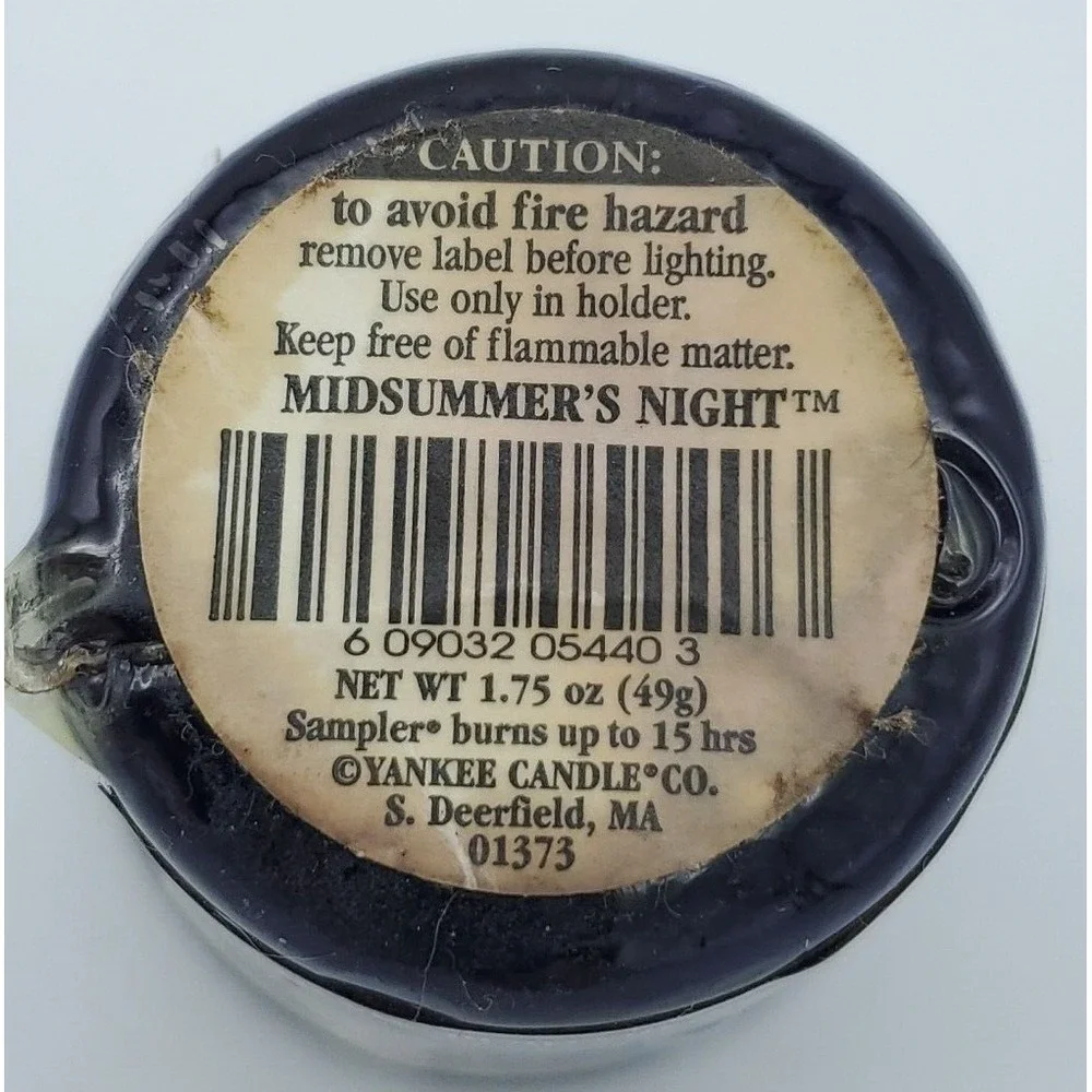Yankee Candle Midsummer's Night Retired Size VOTIVE 1.75oz 69g Sealed Dark Purpl
